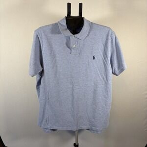 Polo Ralph Lauren XXL Mens Blue Short Sleeve Preppy Shirt Logo Quiet Luxury Plus